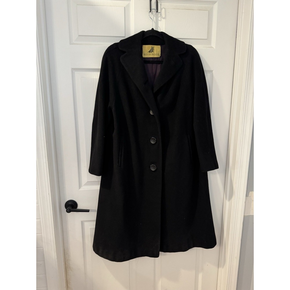Rothmoor Vintage Wool Swing Coat 50's Classic‎ Black